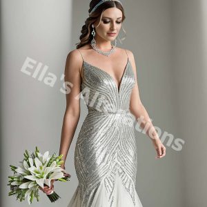 Shimmering Bridal Style